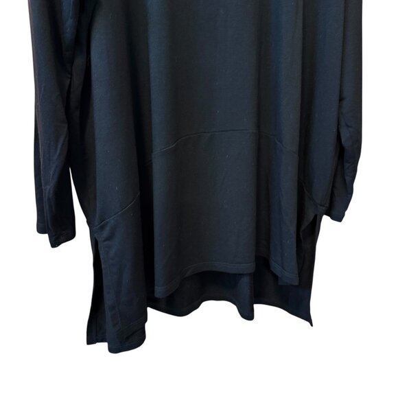 Eileen Fisher Stretch Jersey Knit Split Hem Relaxed Fit Tunic Top size L/XL - Picture 5 of 7